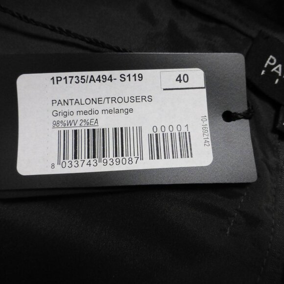 PATRIZIA PEPE WIDE LEG WOOL TROUSERS IN GRAY SIZE 2 NWT - Picture 5 of 6